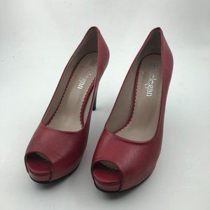 Elegan Classic Red Leather Handmade High Heels - 8 Inch - Timeless Elegance